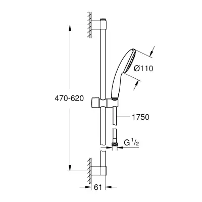 Grohe Tempesta 110 Doucheset Chroom - 2