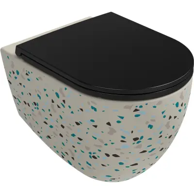 Isvea Infinity Wandcloset Terrazzo Wit - 1