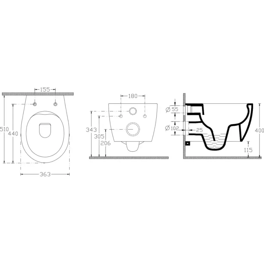 Isvea Sentimenti NEO Wandcloset Terracotta inc. WC Bril - 2