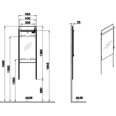 VitrA Equal Badkamerspiegel met Verlichting 40cm - 2