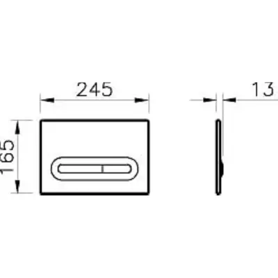 VitrA Loop T Bedineningspanel Mat Zwart - 2