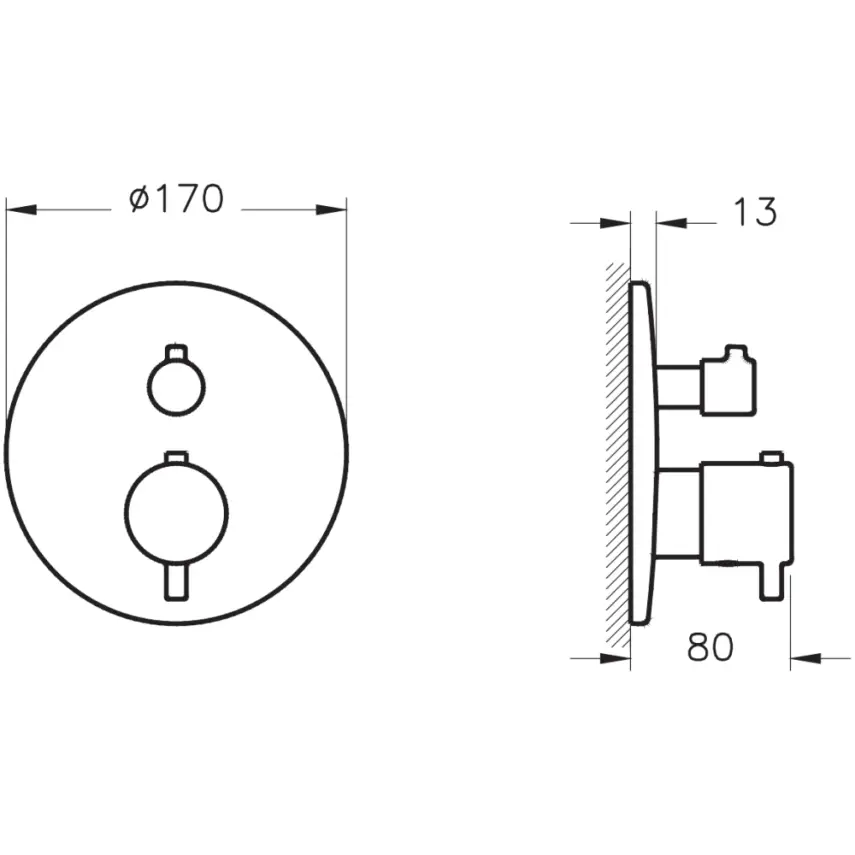 VitrA Origin Douche/Bad Kraan Mat Zwart - 2