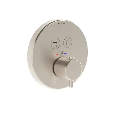 VitrA Root Round Aquacontrol Douche/Bad Kraan Geborsteld Nikkel 