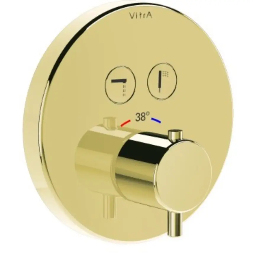 VitrA Root Round Aquacontrol Douche/Bad Kraan Goud - 1