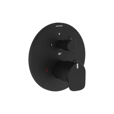 VitrA Root Round Douche/Bad Kraan Mat Zwart 