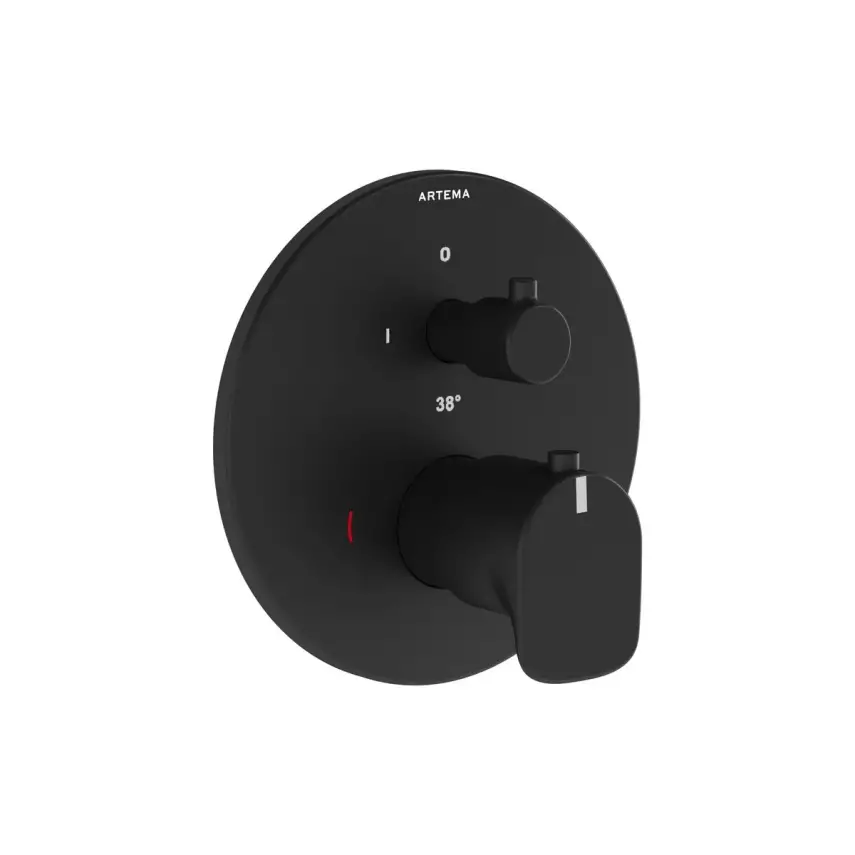 VitrA Root Round Douche/Bad Kraan Mat Zwart - 1