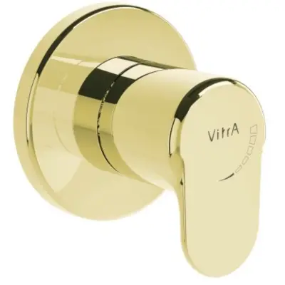 VitrA Root Round Stopkraan Goud 