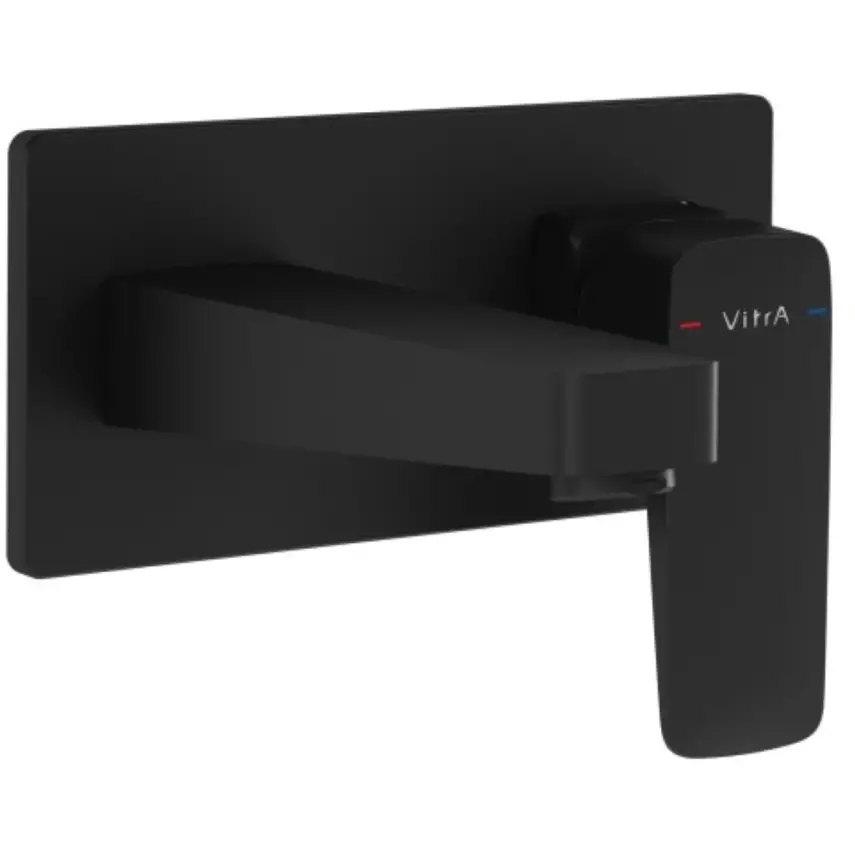 VitrA Root Square Inbouw Wastafelkraan Mat Zwart - 1