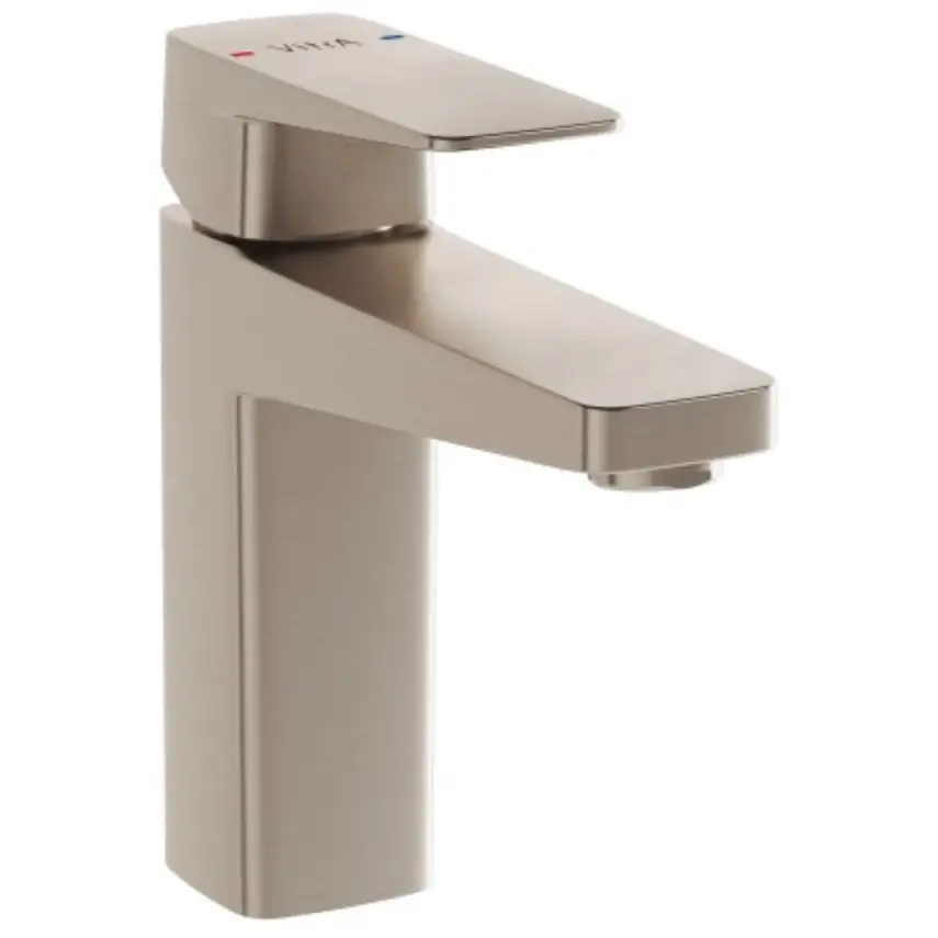 VitrA Root Square Wastafelkraan Geborsteld Nikkel - 1