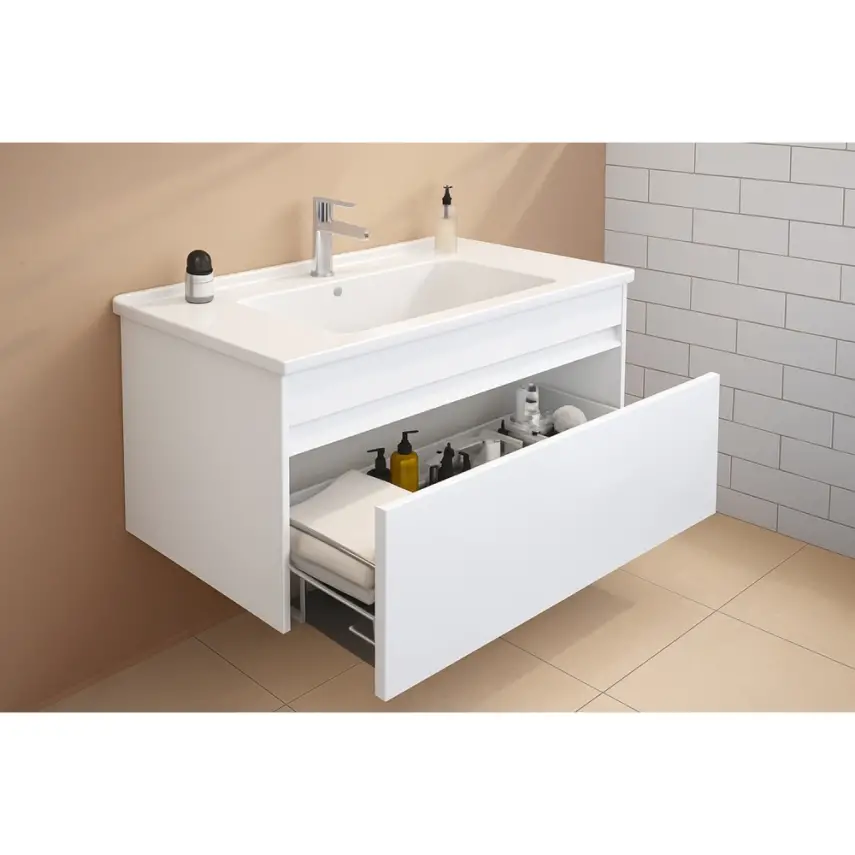 VitrA S50+ Badkameronderkast Wit 100cm - 3