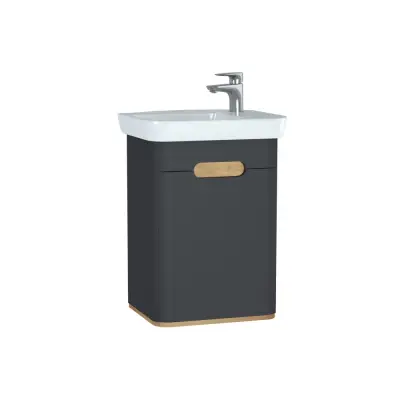 VitrA Sento Badkameronderkast Mat Antraciet 50cm - 1