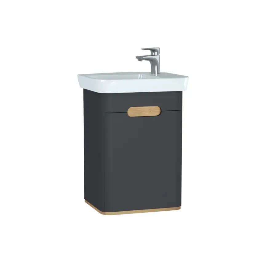 VitrA Sento Badkameronderkast Mat Antraciet 50cm - 1