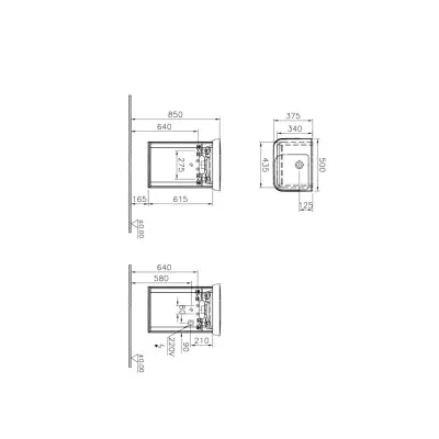 VitrA Sento Badkameronderkast Mat Antraciet 50cm - 2