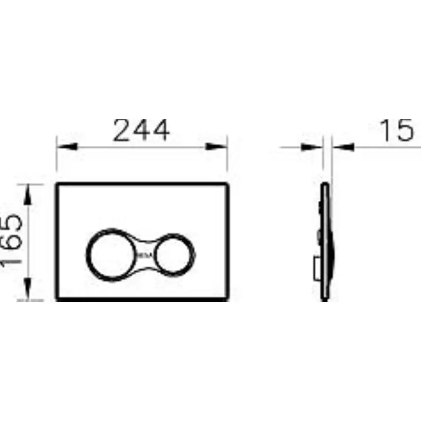 VitrA Sirius Bedineningspanel Mat Chroom - 2