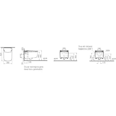 VitrA V-Care Prime Smart Wandcloset - 2